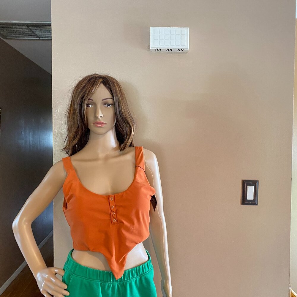 Zaful Rust Dark Orange Color Bikini Top NWT Size 12 XXL